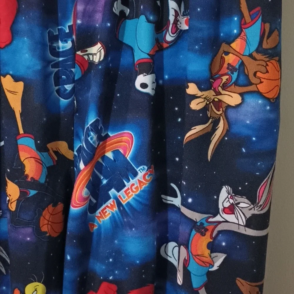 Vintage  90's space jam silky pants with side pockets
